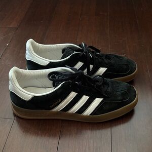 adidas Gazelle Black & White Suede Sneakers